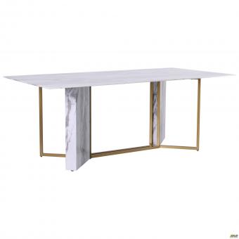 Стол обеденный AMANDA Gold - Золото,Bianco Carrara