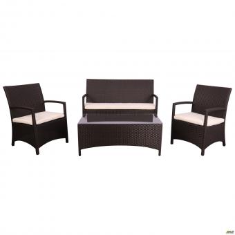 Комплект мебели из ротанга BAVARO - Brown MB1034 ткань A13815
