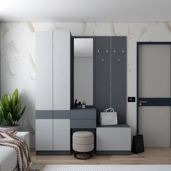Шафа для одягу Doros Сола Графіт / Сірий 60х40х215 DRS-011744 (44900341)