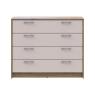 Комод Doros Ронді Дуб Артизан/Кашемір 4 ящики 100х40х82 DRS-011782 (41516187)
