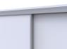 Шафа купе Сіті Лайт Слім Біле Дерево Скло Чорне 225х60х225 (DRS-011545)