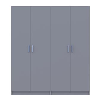 Шафа для одягу Doros Промо Сірий 2+2 ДСП 180х48х204 DRS-011630 (80737766)