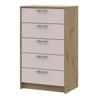 Комод Doros Ронді Дуб Артизан/Кашемір 5 ящиків 60х40х100 DRS-011784 (41516189)