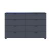 Комод Doros Рон 8 Графіт 8 Ящиків 130х38х81 DRS-011775 (41516173)