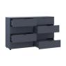Комод Doros Рон 8 Графіт 8 Ящиків 130х38х81 DRS-011775 (41516173)