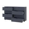 Комод Doros Рон 8 Графіт 8 Ящиків 130х38х81 DRS-011775 (41516173)