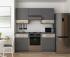 Кухня модульна Лея Doros 180х60х250 см Графіт/Дуб клондайк (DRS-011382)