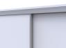 Шафа купе Сіті Лайт Слім Біле Дерево Скло Чорне 150х60х225 (DRS-011535)