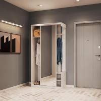 Передпокій з дзеркалом Doros City One Door 110х45х210 см Білий (DRS-011404)