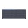 Комод Doros Рон 9 Графіт 6 Ящиків 160х38х62 DRS-011778 (41516176)