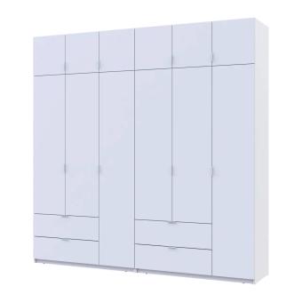 Шафа для одягу Doros Лукас Білий 3+3 ДСП 240х50х240 DRS-011683 (42005106)