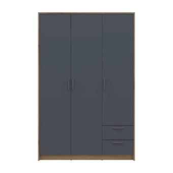 Шафа для одягу Doros Ронді Дуб Артизан/Графіт 3ДСП 121х52х195 DRS-011658 (80737814)