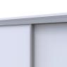 Шафа купе Сіті Лайт Слім Біле Дерево Скло Чорне 150х45х225 (DRS-011573)