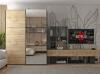 Шафа-купе двохдверна Doros G-Caiser 160х60х240 см Графіт/Дуб евок/1 Дзеркало (DRS-011038)