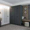 Шафа розпашна с антресолью Doros Лукас 180х50х240 см Графіт (DRS-011192)