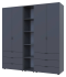 Комплект шаф для одягу Doros Гелар (3 шт.) 193,2х49,5х203,4 см Графіт (DRS-011151)