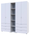 Комплект шаф для одягу Doros Гелар (3 шт.) 193,2х49,5х203,4 см Білий (DRS-011181)