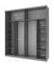 Шафа-купе двохдверна Doros G-Caiser 220х60х240 см Графіт/Білий (DRS-011001)