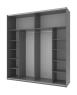 Шафа-купе двохдверна Doros G-Caiser 220х60х240 см Графіт/Тахо (DRS-011003)