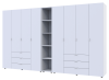 Комплект шаф для одягу Doros Гелар (3 шт.) 348,2х49,5х203,4 см Білий (DRS-011184)