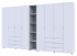 Комплект шаф для одягу Doros Гелар (3 шт.) 348,2х49,5х203,4 см Білий (DRS-011184)