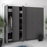Комплект шаф для одягу Doros Промо (2 шт.) 270х48х204 см Графіт (DRS-011217)