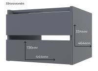 Блок ящиків для шафи-купе Doros G-Caiser Графіт 44,8х42х33,6 см (DRS-011273)