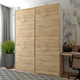 Шафа-купе двохдверна Doros G-Caiser 180х60х240 см Білий/Дуб евок (DRS-011007)