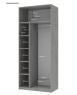 Шафа розпашна для одягу Doros Кен 90х52х210 см Білий/Бетон (DRS-011187)