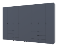 Комплект шаф для одягу Doros Гелар (2 шт.) 310х49,5х203,4 см Графіт (DRS-011122)