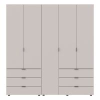Комплект шаф для одягу Doros Гелар (2 шт.) 193,7х49,5х203,4 см Кашемір (DRS-011239)