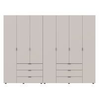 Комплект шаф для одягу Doros Гелар (2 шт.) 271,2х49,5х203,4 см Кашемір (DRS-011242)