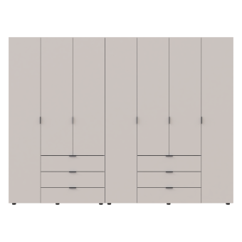 Комплект шаф для одягу Doros Гелар (2 шт.) 271,2х49,5х203,4 см Кашемір (DRS-011242)