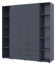 Комплект шаф для одягу Doros Гелар (3 шт.) 192,6х49,5х203,4 см Графіт (DRS-011149)