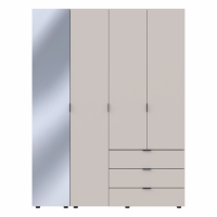 Комплект шаф для одягу Doros Гелар (2 шт.) 155х49,5х203,4 см Дзеркало/Кашемір (DRS-011259)