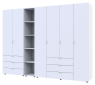 Комплект шаф для одягу Doros Гелар (3 шт.) 270,7х49,5х203,4 см Білий (DRS-011178)
