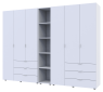 Комплект шаф для одягу Doros Гелар (3 шт.) 270,6х49,5х203,4 см Білий (DRS-011179)