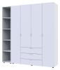 Комплект шаф для одягу Doros Гелар (2 шт.) 193,2х49,5х203,4 см Білий (DRS-011183)