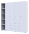 Комплект шаф для одягу Doros Гелар (2 шт.) 193,2х49,5х203,4 см Білий (DRS-011183)