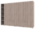 Комплект шаф для одягу Doros Гелар (3 шт.) 309,4х49,5х203,4 см Дуб сонома (DRS-011164)