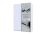 Шафа-купе двохдверна Doros G-Caiser 160х60х240 см Білий/Дзеркало (DRS-011011)