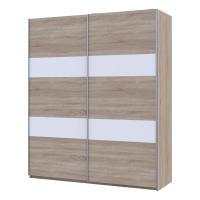 Шафа купе Doros L-Caiser Дуб сонома вставки Білий 2 ДСП 180х60х213 (DRS-011547)