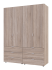 Комплект шаф для одягу Doros Гелар (2 шт.) 155х49,5х203,4 см Дуб сонома (DRS-011110)