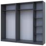 Комплект шаф для одягу Doros Промо (2 шт.) 225х48х204 см Графіт (DRS-011213)