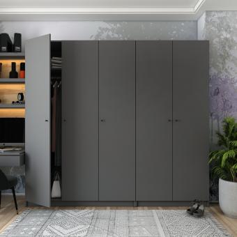 Комплект шаф для одягу Doros Промо (2 шт.) 225х48х204 см Графіт (DRS-011213)