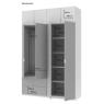 Шафа розпашна с антресолью Doros Лукас 160х50х240 см Білий (DRS-011193)