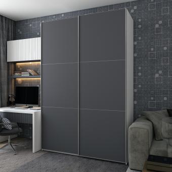 Шафа-купе двохдверна Doros G-Caiser 180х60х240 см Білий/Графіт (DRS-011018)