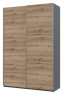 Шафа-купе двохдверна Doros G-Caiser 160х60х240 см Графіт/Дуб евок (DRS-011039)