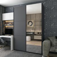 Шафа-купе двохдверна Doros G-Caiser 160х60х240 см Графіт/1 Дзеркало (DRS-011032)
