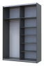 Шафа-купе двохдверна Doros G-Caiser 160х60х240 см Графіт/2 Дзеркала (DRS-011028)
